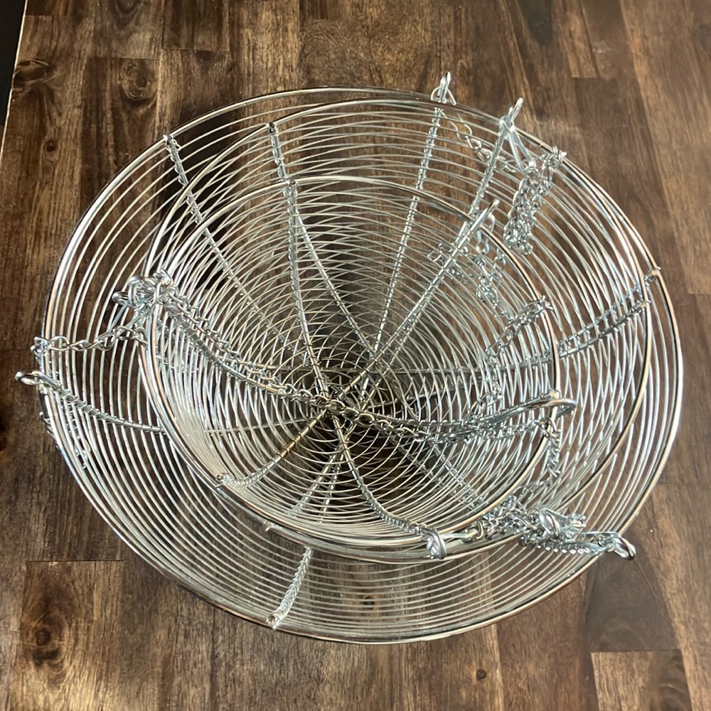 3 tier metal storage baskets